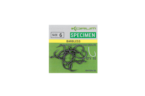 Korum - Carlige Xpert Specimen Barbless Hook, 10buc/plic