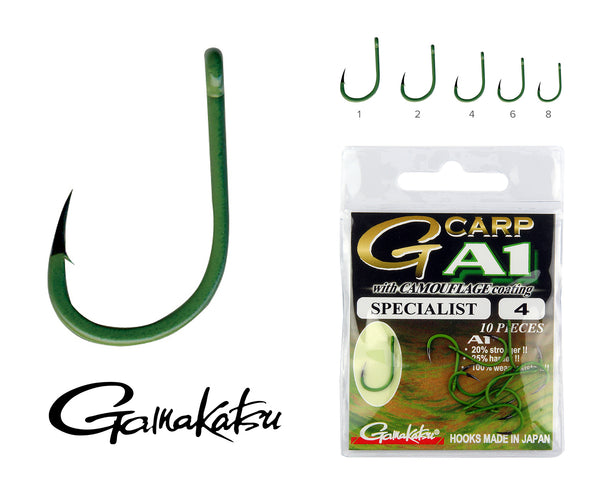 Gamakatsu - Carlige A1 G-Carp GREEN SPECIALIST, 10 BUC.PL