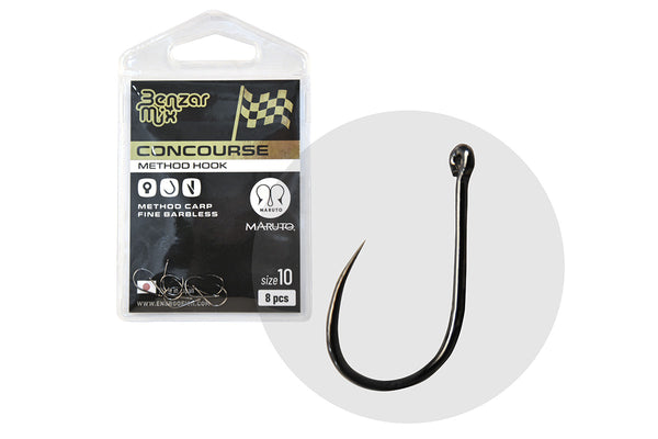 Benzar Mix - Carlige Concourse Method Carp Fine Barbless, 8buc/plic