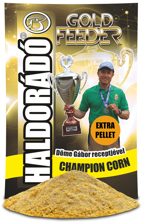 Haldorado - Nada Gold Feeder, 1kg, Champion Corn Extra Pellet