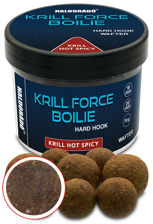 Haldorado - Krill Force Boilie Hard Hook Wafter, 16-20mm, Krill Hot Spicy