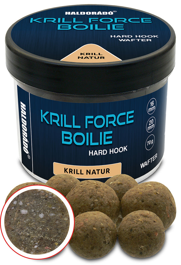 Haldorado - Krill Force Boilie Hard Hook Wafter, 16-20mm, Krill Natur