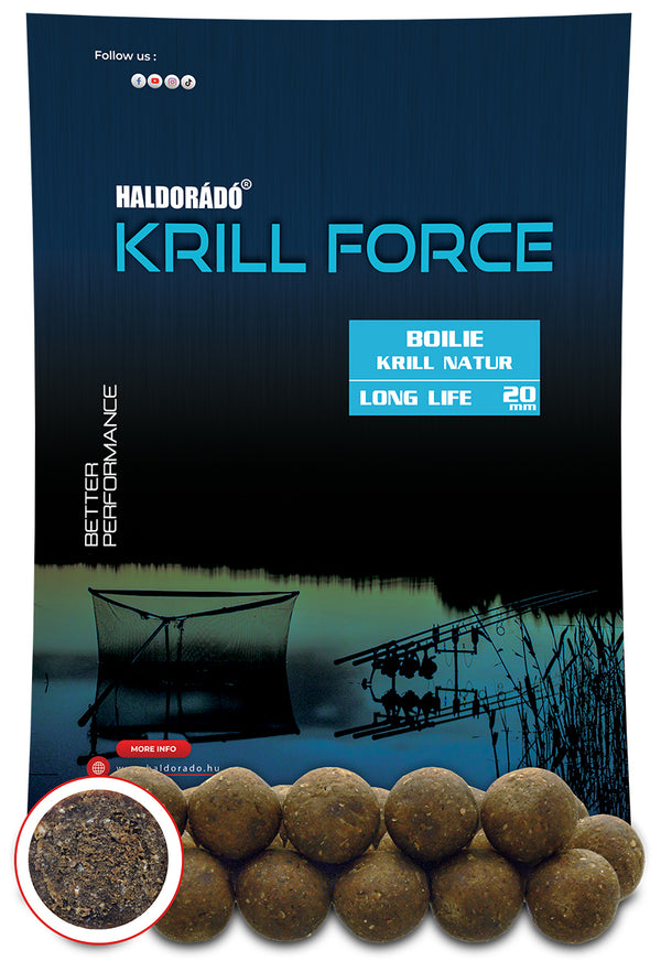 Haldorado - Krill Force Boilie Long Life, 20mm, Krill Natur