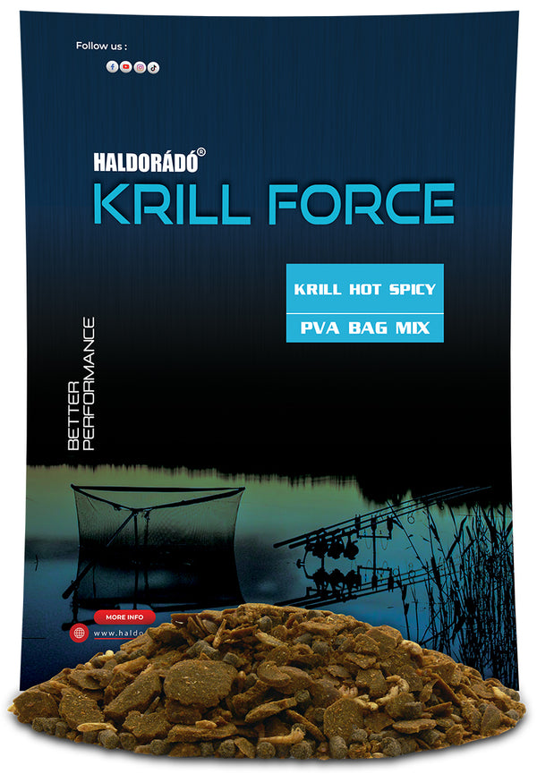 Haldorado - Krill Force PVA Bag Mix, 600g, Krill Hot Spice