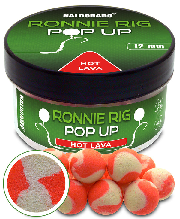 Haldorado - Ronnie Rig Pop Up, 12mm , Hot Lava