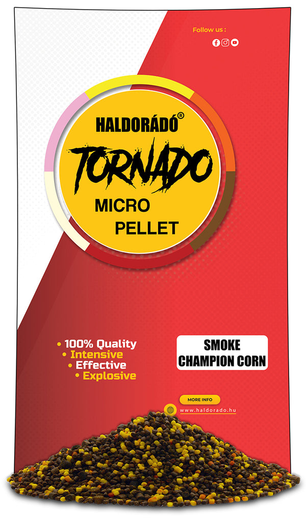 Haldorado - Tornado Smoke Micro Pellet, 400g, Champion Corn