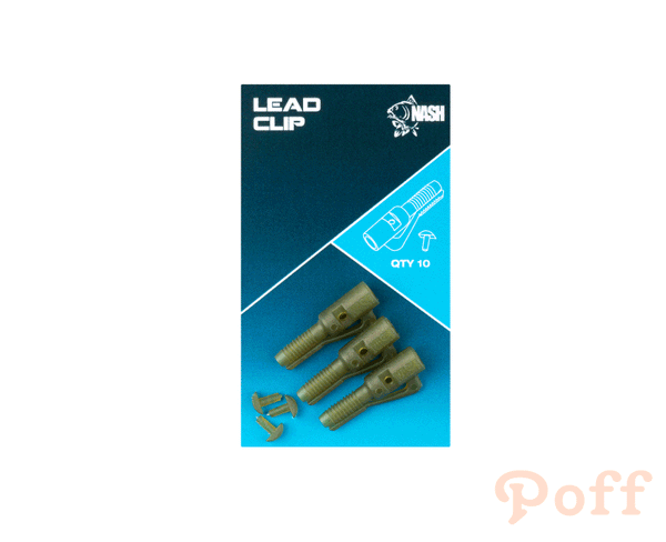 Nash - Clips Plumb Pierdut Lead Clip, 10buc/plic, Verde