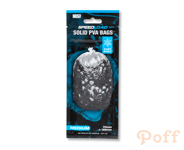 Nash - Pungi Solubile Pva Speedload Solid Pva Bag, Fast Melt, 20buc/plic, Medium 70x155mm
