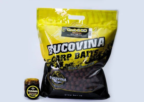 Bucovina Baits - Pachet Boilies De Nadit Grab & Go, Solubil, 24mm, 5kg, Monster Crab