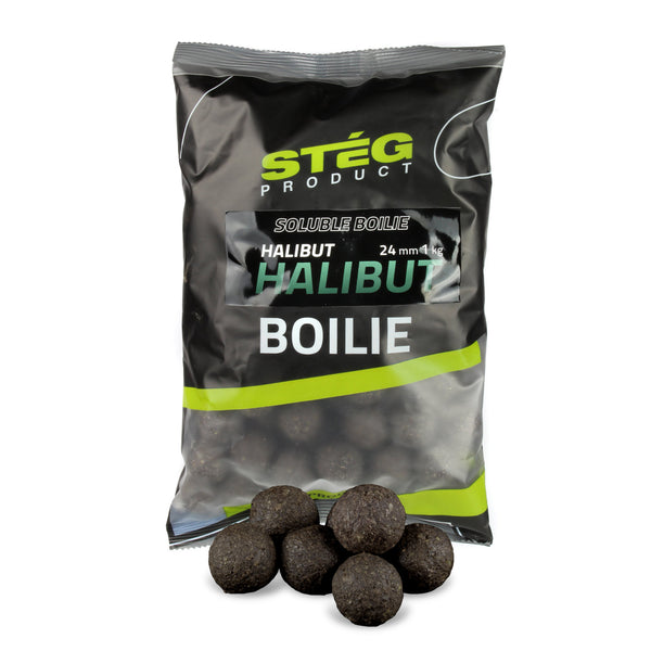 Steg Product - Boilies Soluble Boilie, 24mm, 1kg, Halibut