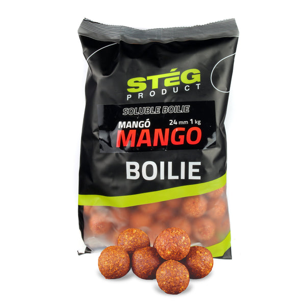 Steg Product - Boilies Soluble Boilie, 24mm, 1kg, Mango