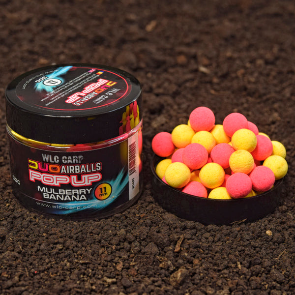 WLC Carp - Duo Airballs Pop Up Mulberry Banana 11mm