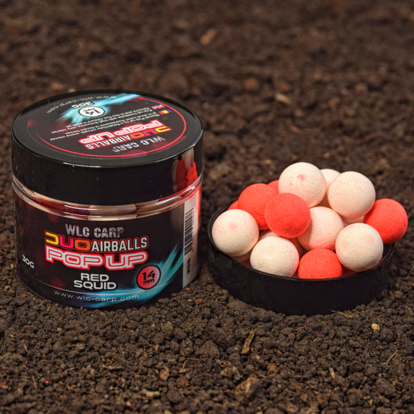 WLC Carp - Duo Airballs Pop Up Red Squid 14mm