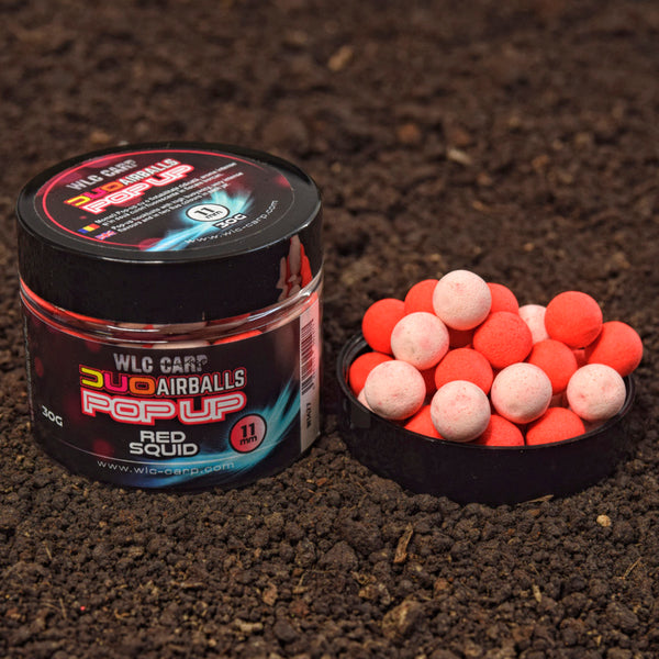 WLC Carp - Duo Airballs Pop Up Red Squid 11mm