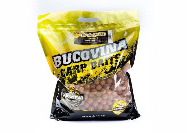 Bucovina Baits - Pachet Boilies De Nadit Grab & Go, Solubil, 20mm, 5kg, Tiger Nuts