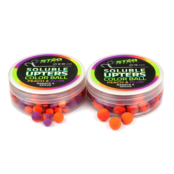 Stég Product - Soluble Upters Color Ball 8-10mm Piersică&Prună 30g