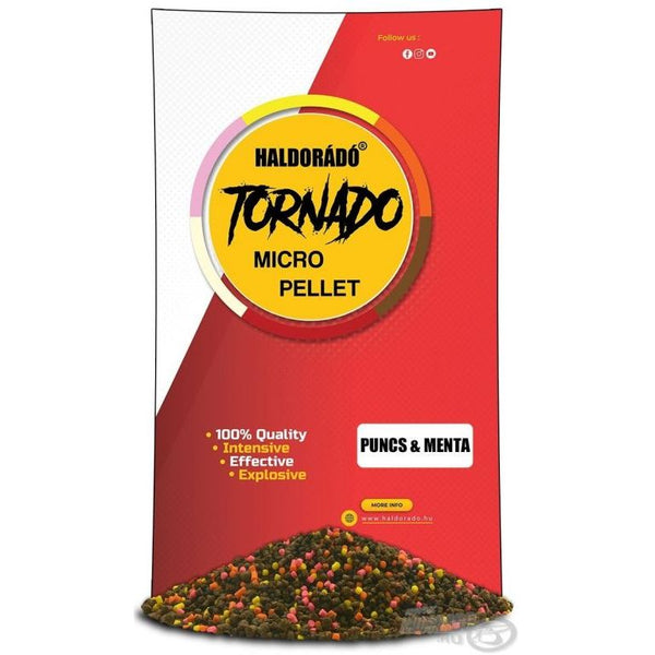 Haldorado - Pelete Tornado Micro Pellet - Punch & Menta 400g